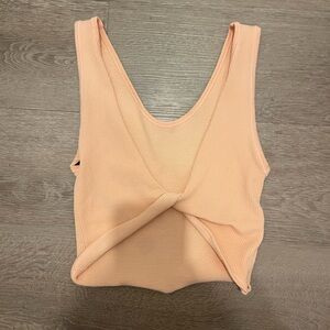 Urban Outfitters ribbed plunge twist tank top